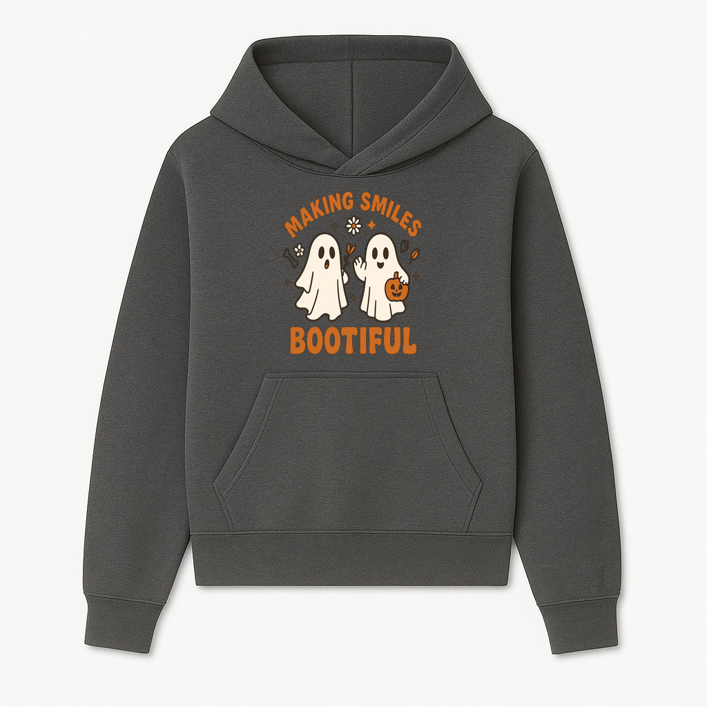 Cute Ghosts Halloween T-Shirt - Making Smiles Bootiful with Pumpkin & Flowers, Fun Fall Apparel for Kids & Adults - Hoodie 1758250139346.jpg