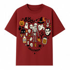 Halloween Skeleton and Ghosts Graphic Print, Spooky Potion Bottle Art, Cute Halloween Decor, Trick or Treat Illustration - T-shirt 1758250139761.jpg
