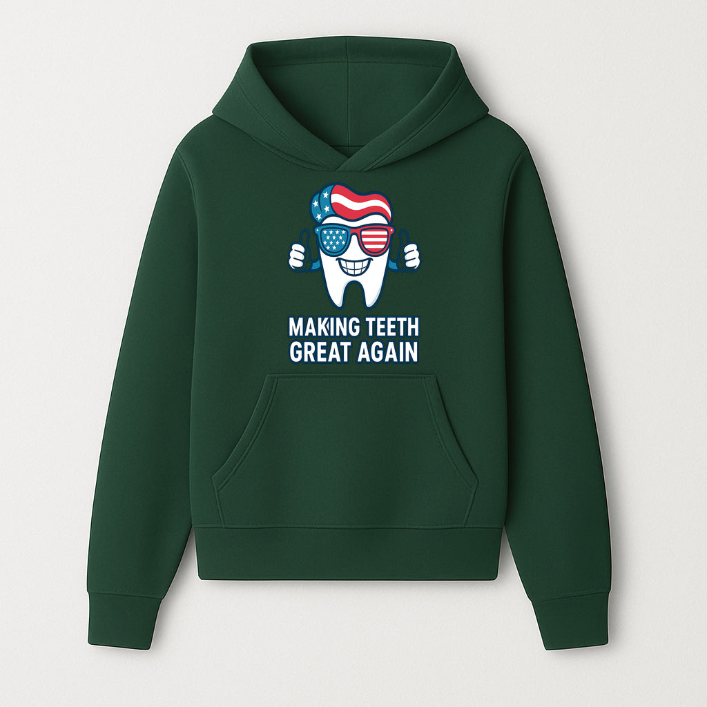 Making Teeth Great Again Funny Dental Tooth Graphic Tee for Dentists and Dental Humor Lovers - Hoodie 1758250140147.jpg