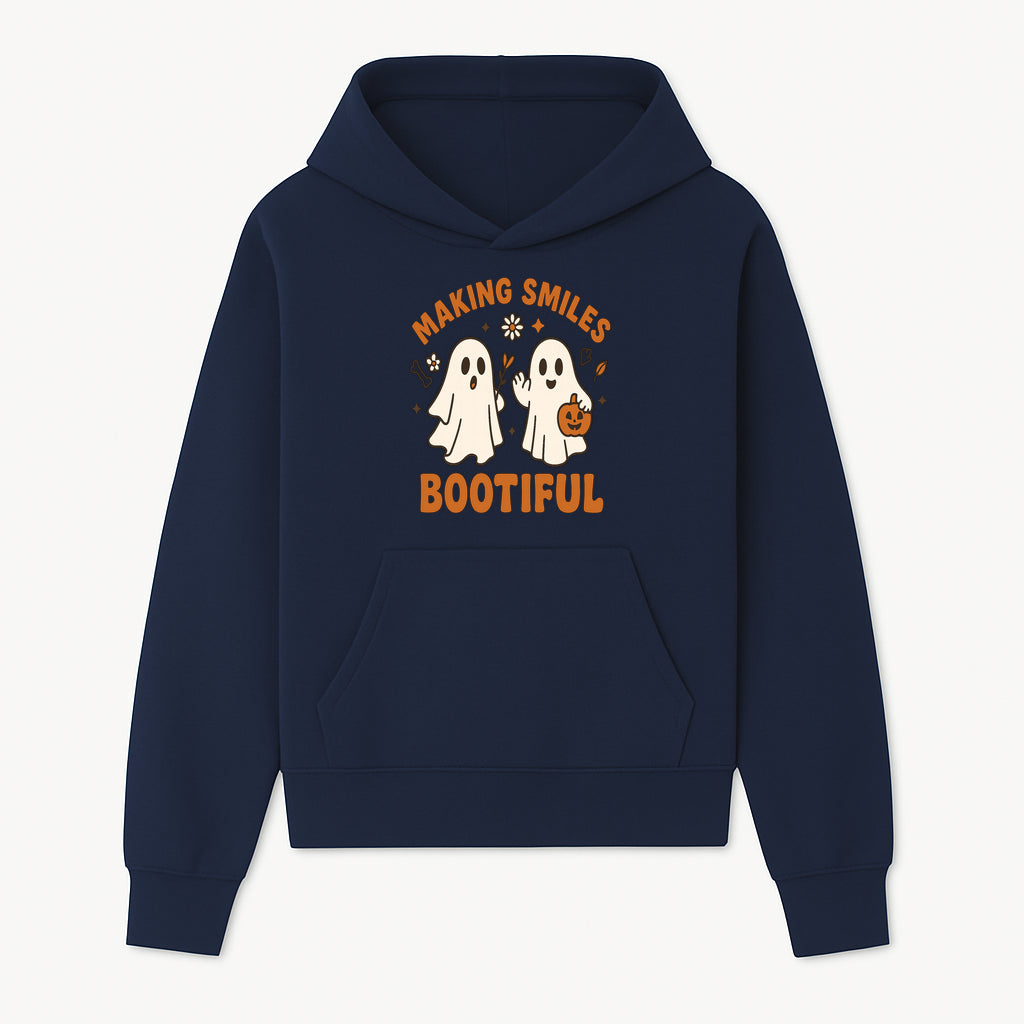 Cute Ghosts Halloween T-Shirt - Making Smiles Bootiful with Pumpkin & Flowers, Fun Fall Apparel for Kids & Adults - Hoodie 1758250140183.jpg