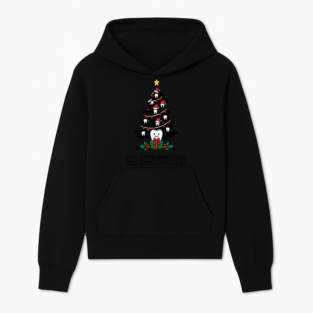 Funny Oh Dentistre Christmas Tree Teeth Graphic Tee - Cute Dental Holiday Shirt for Dentists, Hygienists, and Tooth Lovers - Hoodie 1758250140414.jpg