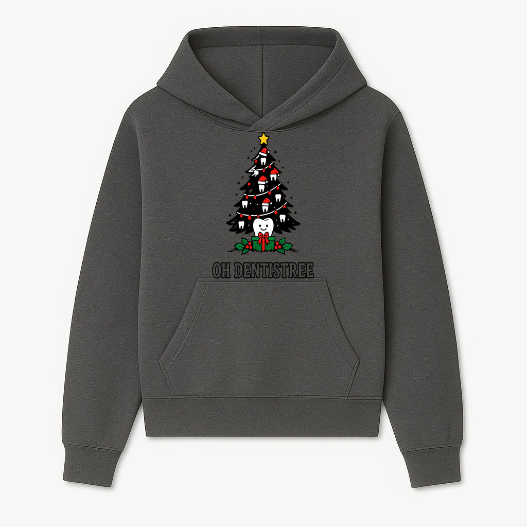 Funny Oh Dentistre Christmas Tree Teeth Graphic Tee - Cute Dental Holiday Shirt for Dentists, Hygienists, and Tooth Lovers - Hoodie 1758250140576.jpg
