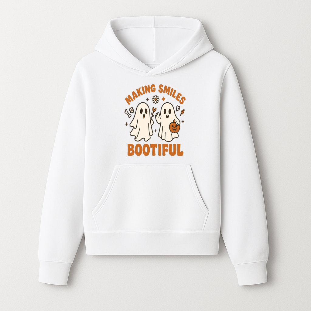 Cute Ghosts Halloween T-Shirt - Making Smiles Bootiful with Pumpkin & Flowers, Fun Fall Apparel for Kids & Adults - Hoodie 1758250140667.jpg