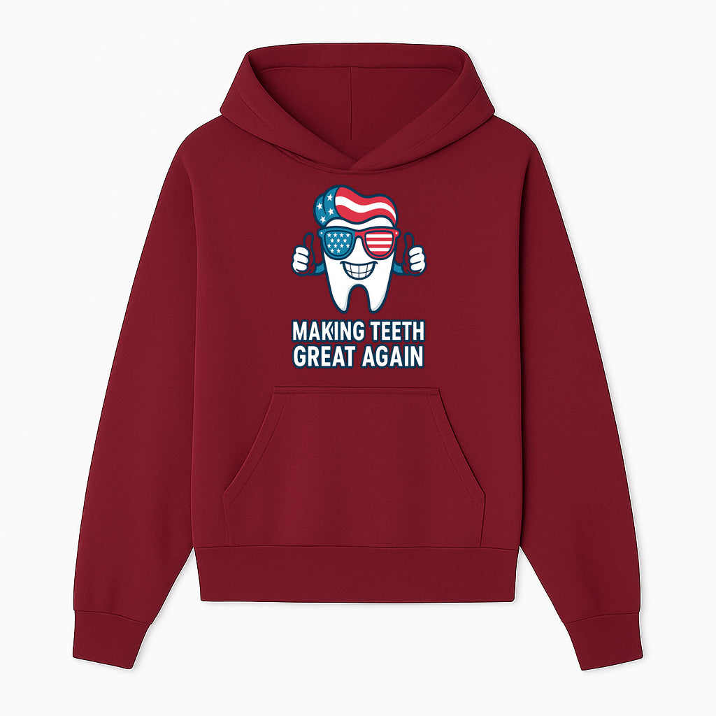 Making Teeth Great Again Funny Dental Tooth Graphic Tee for Dentists and Dental Humor Lovers - Hoodie 1758250140737.jpg