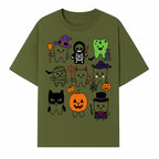 Halloween Tooth Characters Stickers | Cute Spooky Dental Themed Decor | Ghosts, Pumpkins, Skulls, and Mummies Design - T-shirt 1758250140772.jpg