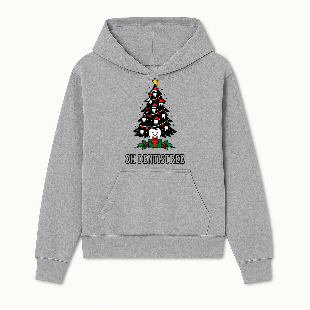 Funny Oh Dentistre Christmas Tree Teeth Graphic Tee - Cute Dental Holiday Shirt for Dentists, Hygienists, and Tooth Lovers - Hoodie 1758250140856.jpg