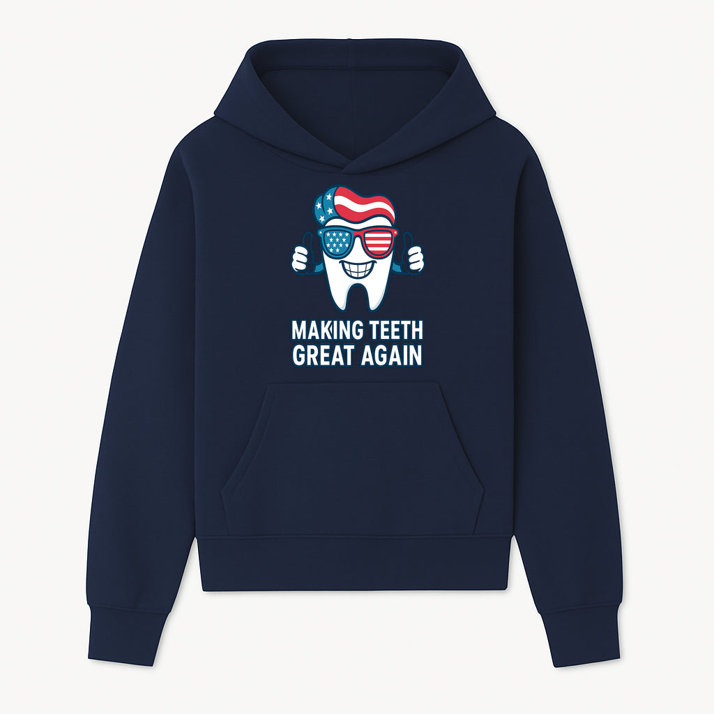 Making Teeth Great Again Funny Dental Tooth Graphic Tee for Dentists and Dental Humor Lovers - Hoodie 1758250140896.jpg