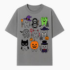 Halloween Tooth Characters Stickers | Cute Spooky Dental Themed Decor | Ghosts, Pumpkins, Skulls, and Mummies Design - T-shirt 1758250140921.jpg