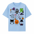 Halloween Tooth Characters Stickers | Cute Spooky Dental Themed Decor | Ghosts, Pumpkins, Skulls, and Mummies Design - T-shirt 1758250141083.jpg