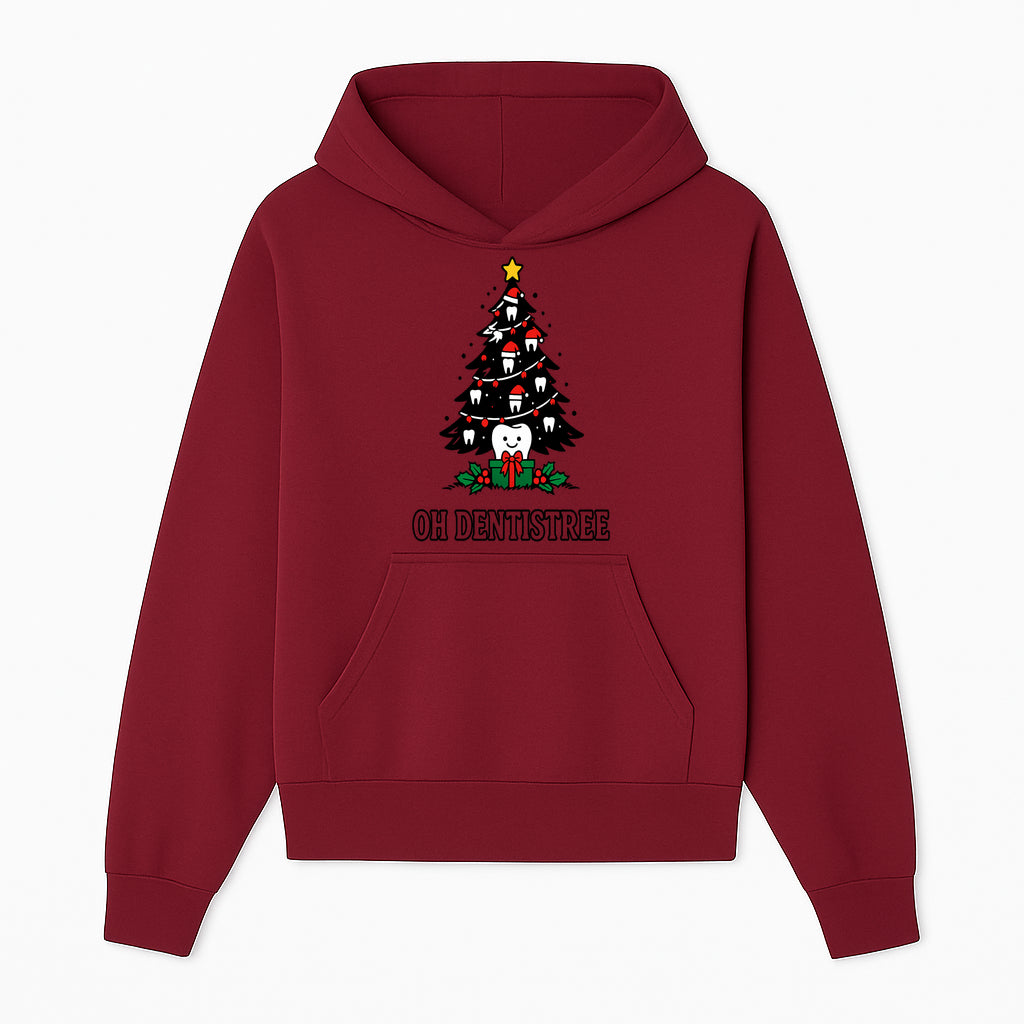 Funny Oh Dentistre Christmas Tree Teeth Graphic Tee - Cute Dental Holiday Shirt for Dentists, Hygienists, and Tooth Lovers - Hoodie 1758250141317.jpg