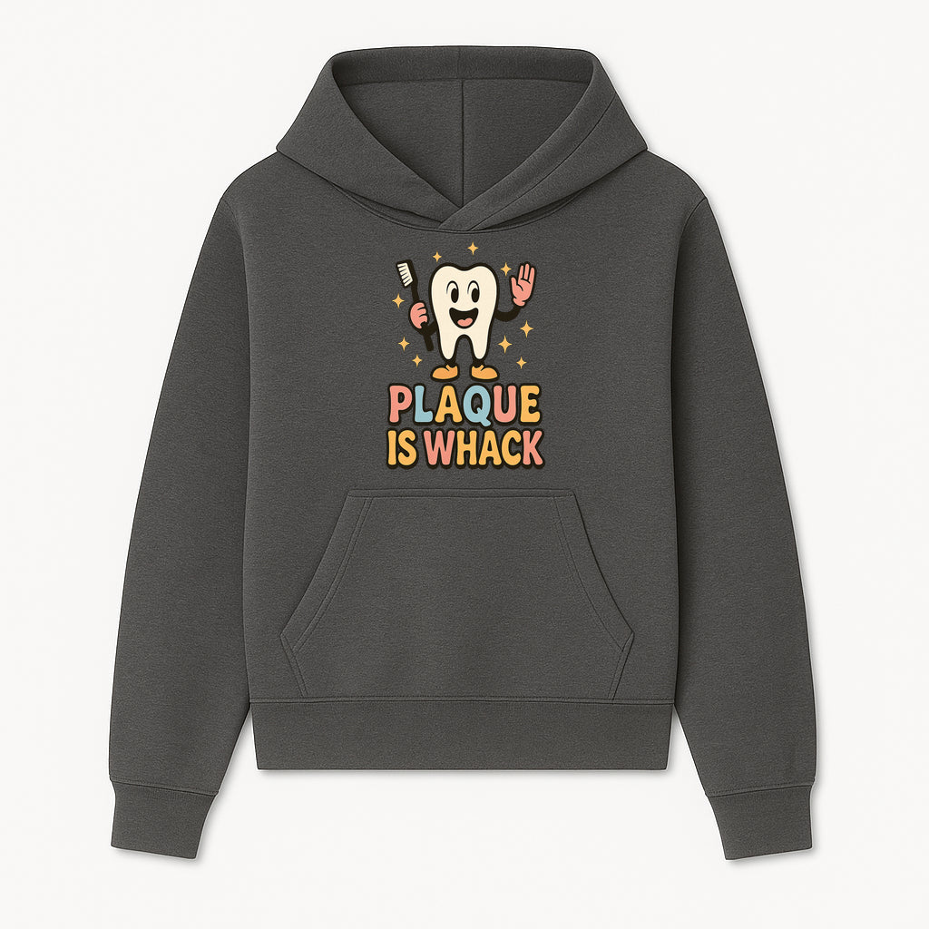Funny Tooth Plaque Humor Shirt | Plaque is Whack | Cute Dental Cartoon Design | Perfect for Kids & Dental Hygienists - Hoodie 1758250141346.jpg