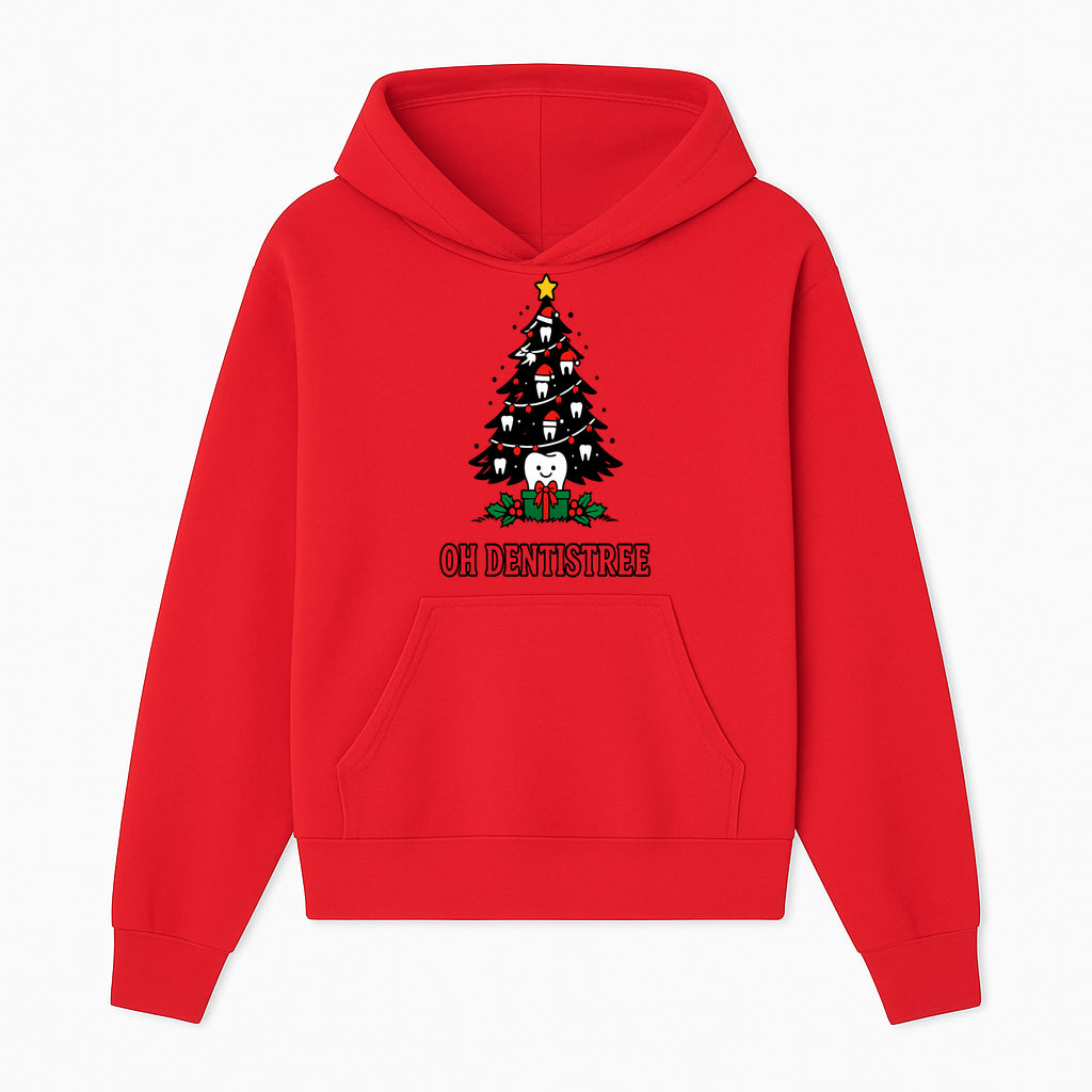 Funny Oh Dentistre Christmas Tree Teeth Graphic Tee - Cute Dental Holiday Shirt for Dentists, Hygienists, and Tooth Lovers - Hoodie 1758250141599.jpg