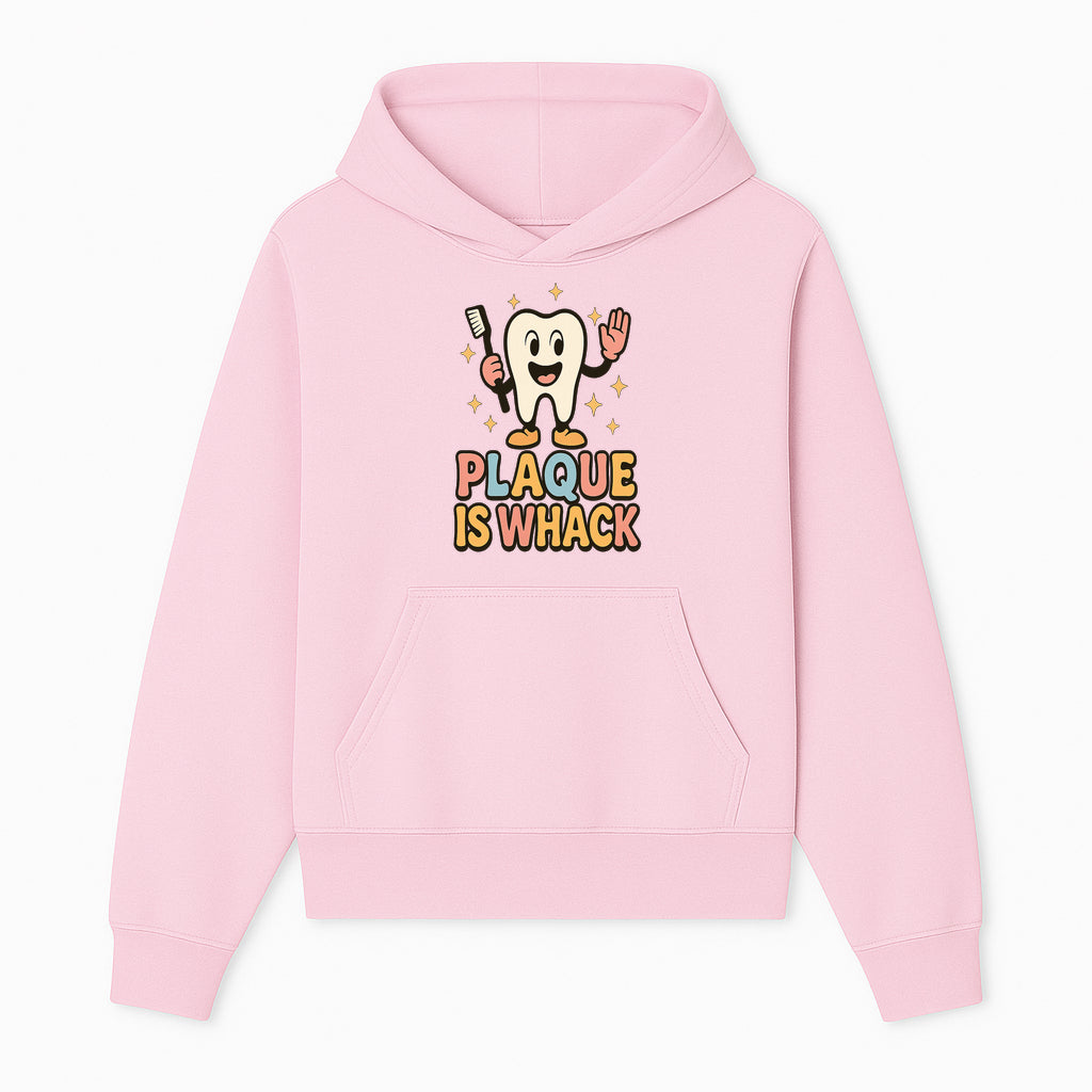 Funny Tooth Plaque Humor Shirt | Plaque is Whack | Cute Dental Cartoon Design | Perfect for Kids & Dental Hygienists - Hoodie 1758250142009.jpg