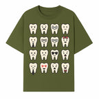 Cute Tooth Emoji Set - 16 Unique Tooth Faces for Dental Decor, Stickers, or Gifts - Happy, Sad, Cool, Funny Expressions - T-shirt 1758250142119.jpg