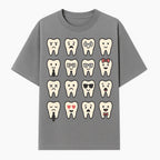 Cute Tooth Emoji Set - 16 Unique Tooth Faces for Dental Decor, Stickers, or Gifts - Happy, Sad, Cool, Funny Expressions - T-shirt 1758250142272.jpg