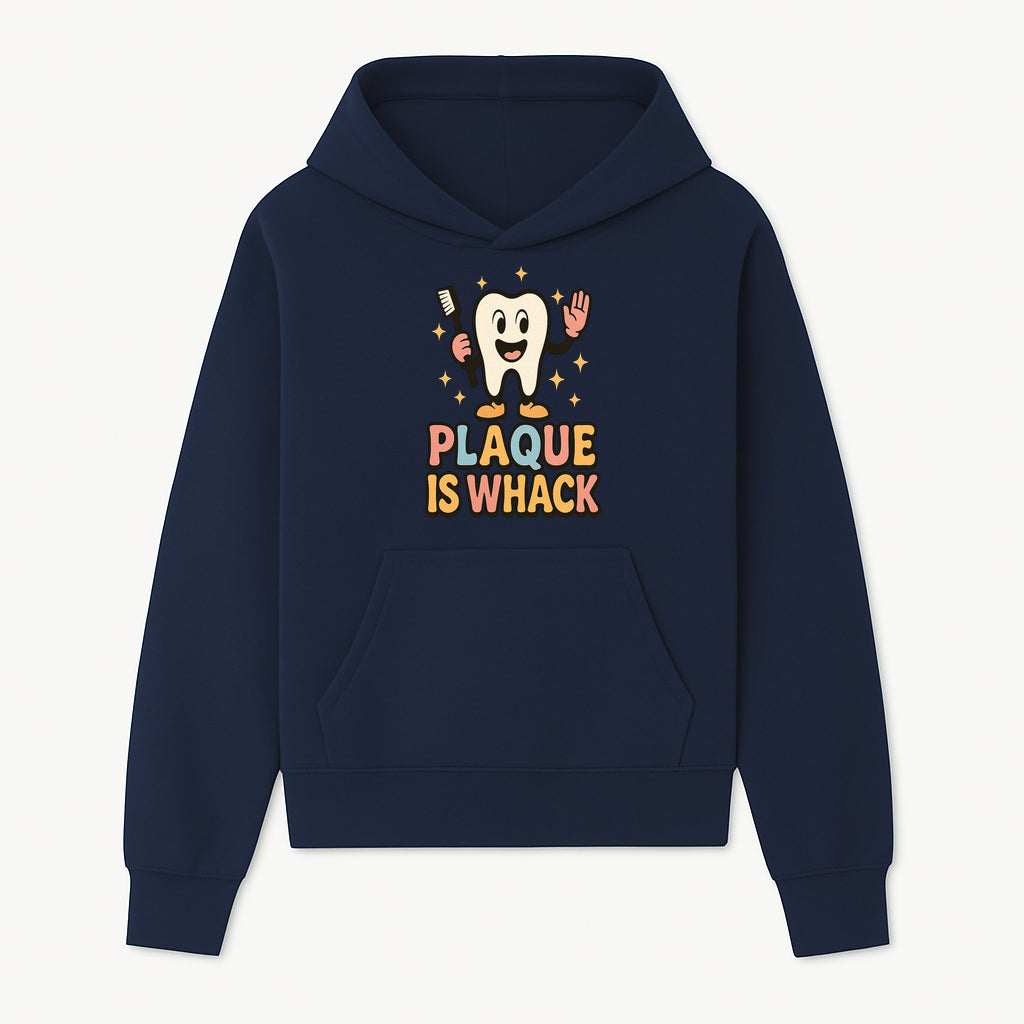 Funny Tooth Plaque Humor Shirt | Plaque is Whack | Cute Dental Cartoon Design | Perfect for Kids & Dental Hygienists - Hoodie 1758250142336.jpg