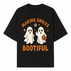 Cute Ghosts Halloween T-Shirt - Making Smiles Bootiful with Pumpkin & Flowers, Fun Fall Apparel for Kids & Adults - T-shirt 1758250142356.jpg