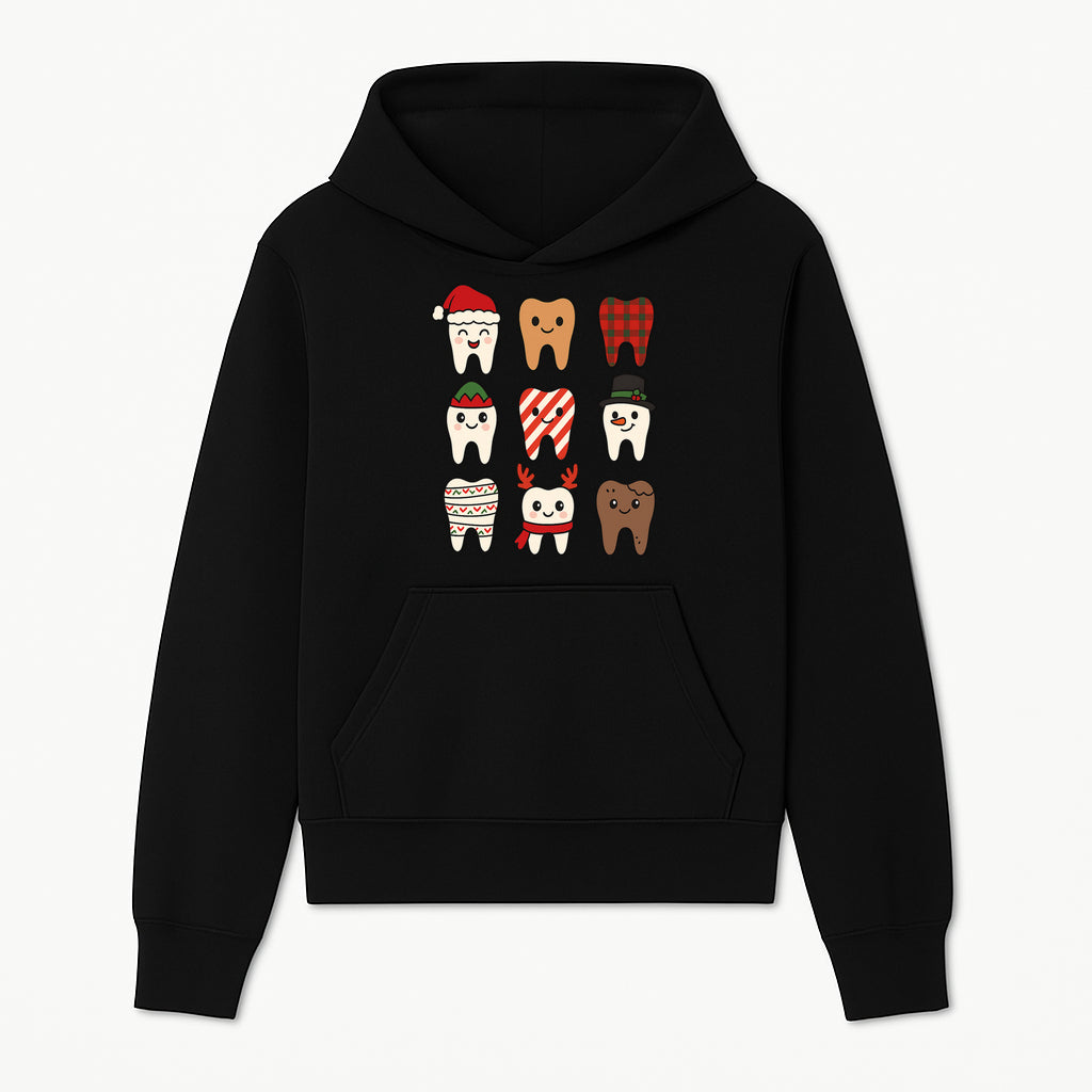 Cute Holiday Tooth Characters Stickers - Festive Dental Decorations for Christmas Cheer, Kid's Parties, and Holiday Crafts - Hoodie 1758250142520.jpg