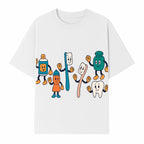 Dental Care Cartoon Characters Sticker Set - Fun Toothbrush, Toothpaste, and Tooth Designs for Kids' Bathroom Decor - T-shirt 1758250142574.jpg