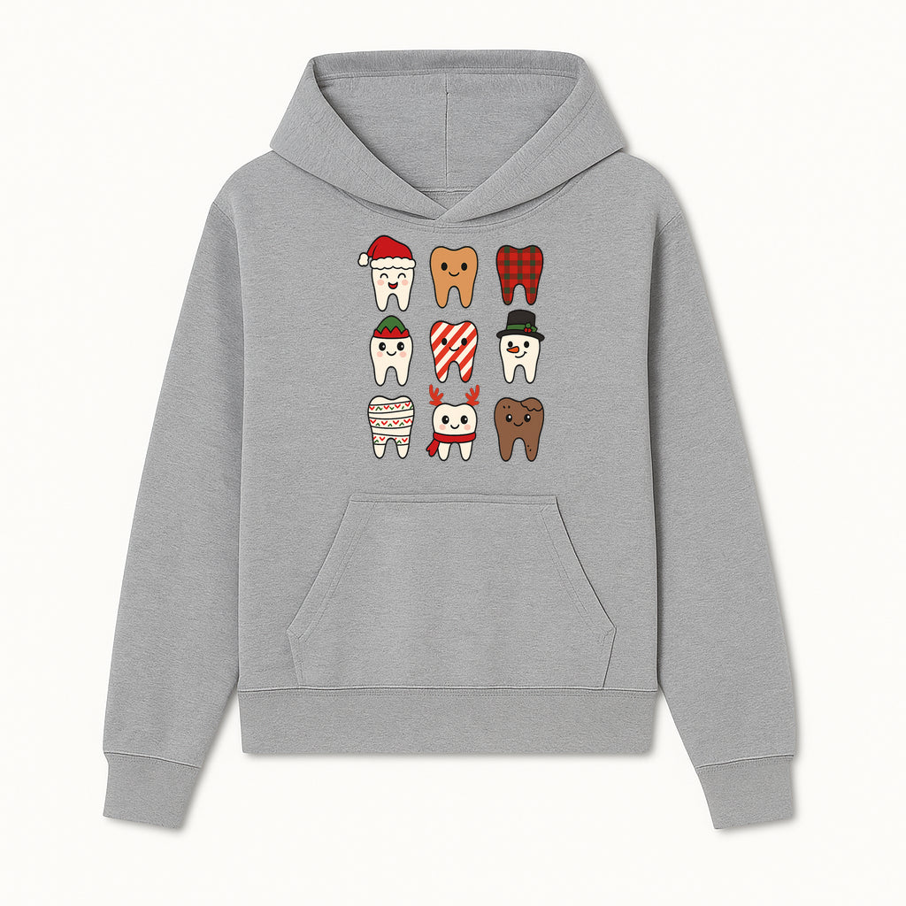 Cute Holiday Tooth Characters Stickers - Festive Dental Decorations for Christmas Cheer, Kid's Parties, and Holiday Crafts - Hoodie 1758250142999.jpg