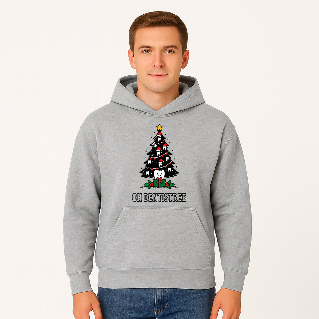 Funny Oh Dentistre Christmas Tree Teeth Graphic Tee - Cute Dental Holiday Shirt for Dentists, Hygienists, and Tooth Lovers - Hoodie 1758250143036.jpg