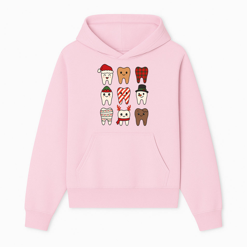 Cute Holiday Tooth Characters Stickers - Festive Dental Decorations for Christmas Cheer, Kid's Parties, and Holiday Crafts - Hoodie 1758250143281.jpg