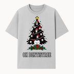 Funny Oh Dentistre Christmas Tree Teeth Graphic Tee - Cute Dental Holiday Shirt for Dentists, Hygienists, and Tooth Lovers - T-shirt 1758250143316.jpg