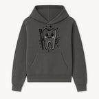Cute Tooth Character with Toothbrush and Sparkles, Kids Dental Hygiene Art Print, Adorable Tooth Decor for Children's Room - Hoodie 1758250143386.jpg