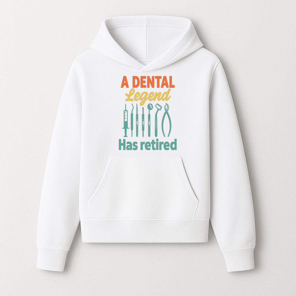 Personalized Retirement Gift for Dentist - A Dental Legend Has Retired Wall Art with Dental Tools Design, Unique Decor - Hoodie 1758250143504.jpg