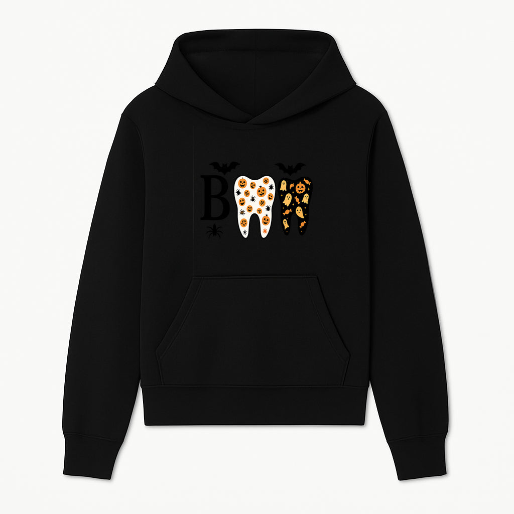 Halloween Tooth Decor: Spooky Pumpkin & Ghost Patterns, Fun Dental Theme, Perfect for Trick-or-Treat Celebrations and Parties - Hoodie 1758250143873.jpg