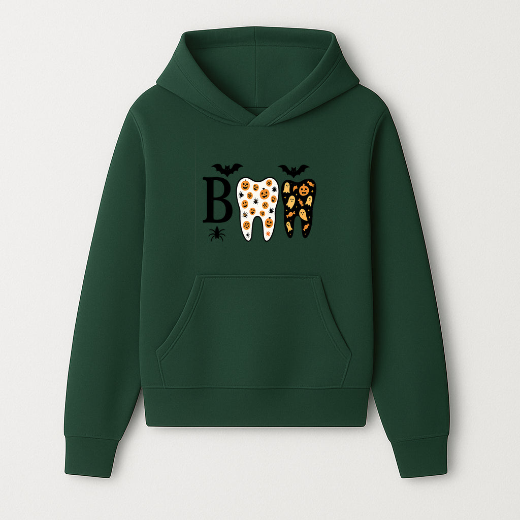 Halloween Tooth Decor: Spooky Pumpkin & Ghost Patterns, Fun Dental Theme, Perfect for Trick-or-Treat Celebrations and Parties - Hoodie 1758250144173.jpg