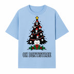 Funny Oh Dentistre Christmas Tree Teeth Graphic Tee - Cute Dental Holiday Shirt for Dentists, Hygienists, and Tooth Lovers - T-shirt 1758250144184.jpg