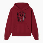 Cute Tooth Character with Toothbrush and Sparkles, Kids Dental Hygiene Art Print, Adorable Tooth Decor for Children's Room - Hoodie 1758250144266.jpg