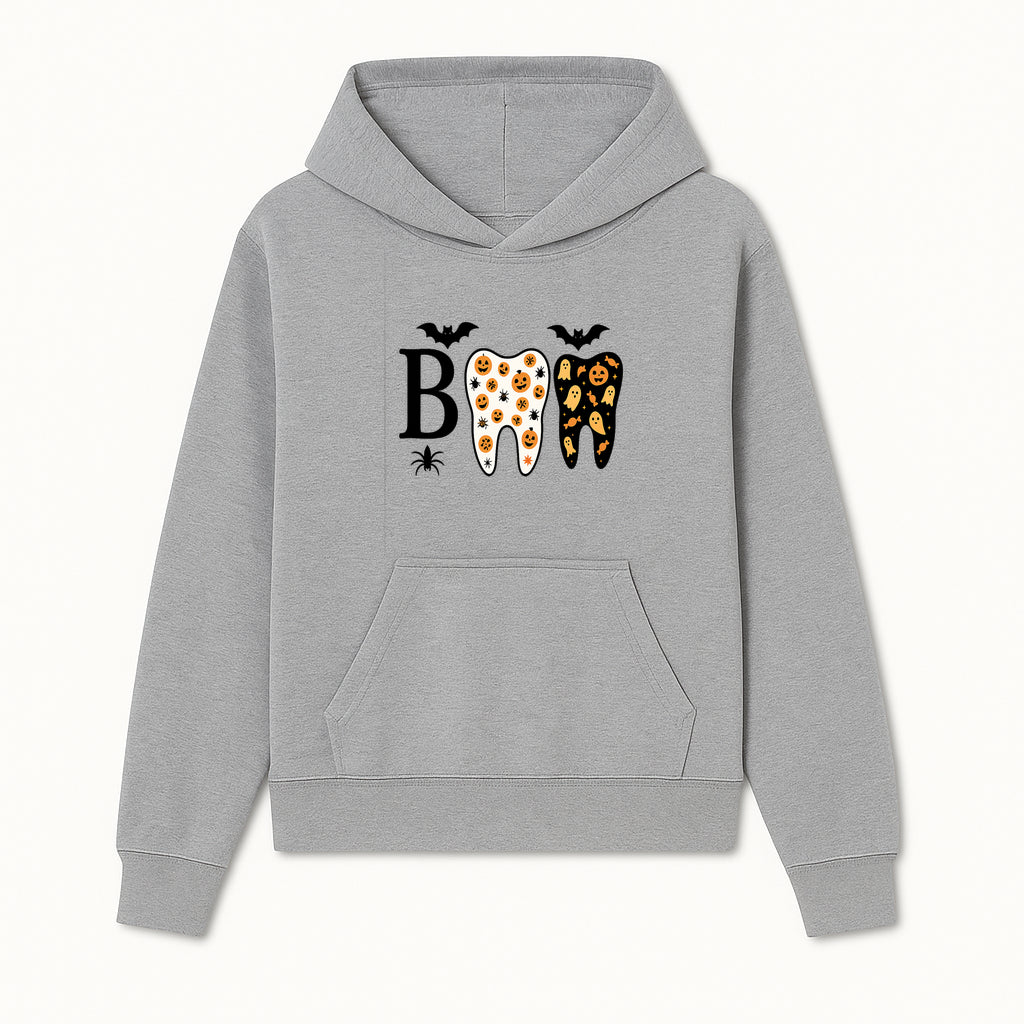 Halloween Tooth Decor: Spooky Pumpkin & Ghost Patterns, Fun Dental Theme, Perfect for Trick-or-Treat Celebrations and Parties - Hoodie 1758250144306.jpg