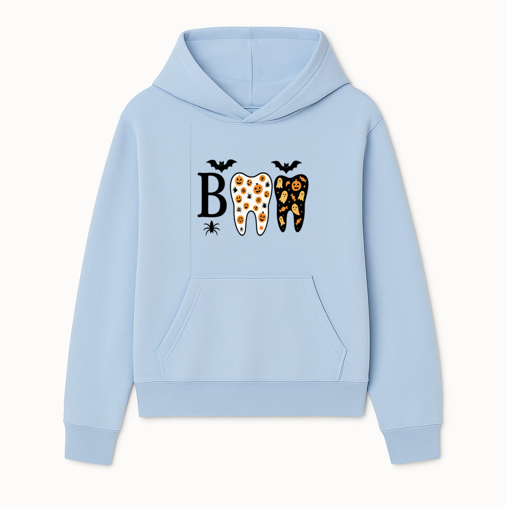 Halloween Tooth Decor: Spooky Pumpkin & Ghost Patterns, Fun Dental Theme, Perfect for Trick-or-Treat Celebrations and Parties - Hoodie 1758250144479.jpg