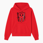 Cute Tooth Character with Toothbrush and Sparkles, Kids Dental Hygiene Art Print, Adorable Tooth Decor for Children's Room - Hoodie 1758250144593.jpg