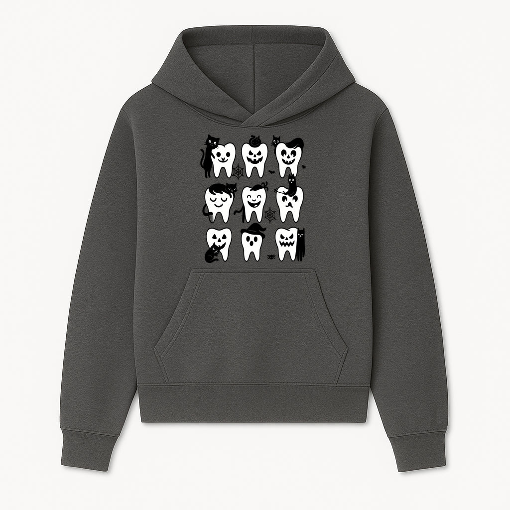 Halloween Tooth Design with Cats - Cute and Spooky Dental Art for Kids, Stickers, Apparel, and Home Decor - Hoodie 1758250144607.jpg