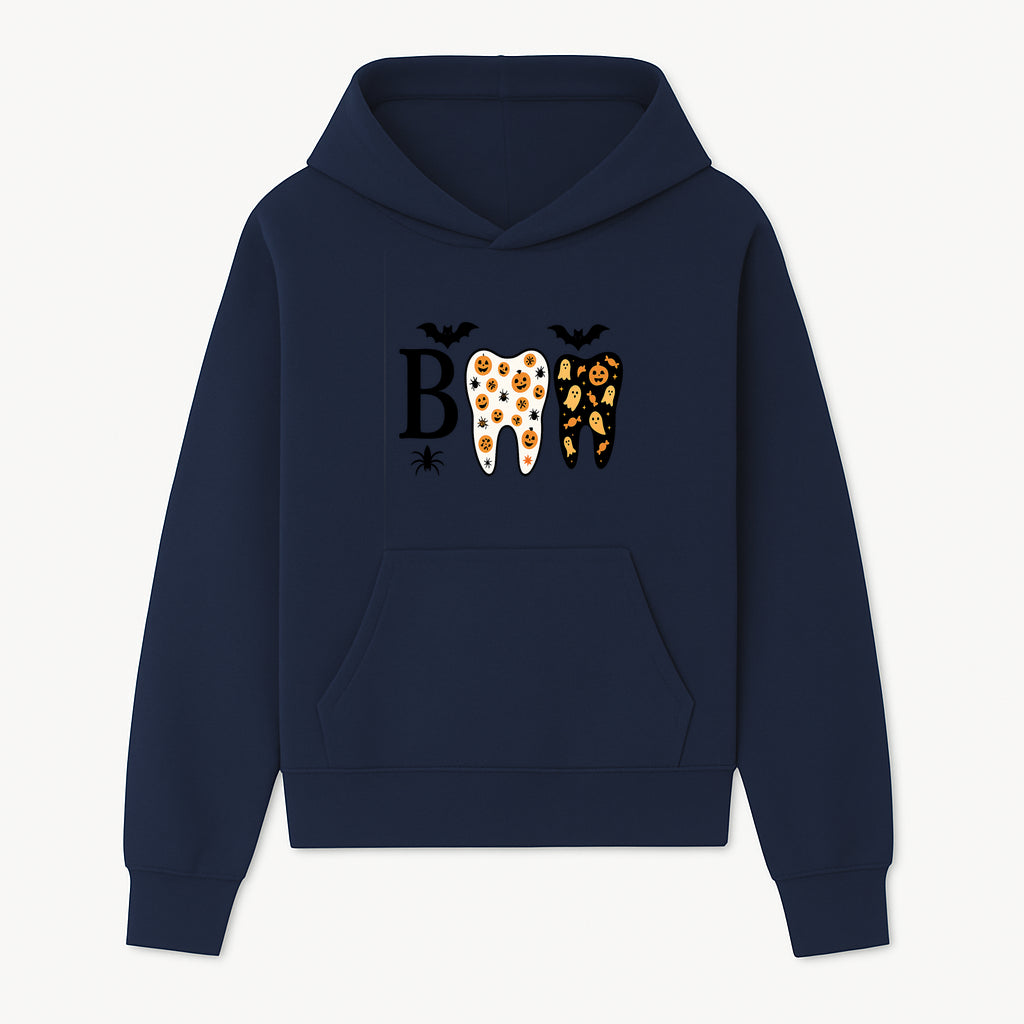 Halloween Tooth Decor: Spooky Pumpkin & Ghost Patterns, Fun Dental Theme, Perfect for Trick-or-Treat Celebrations and Parties - Hoodie 1758250144953.jpg
