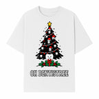 Funny Oh Dentistre Christmas Tree Teeth Graphic Tee - Cute Dental Holiday Shirt for Dentists, Hygienists, and Tooth Lovers - T-shirt 1758250145060.jpg