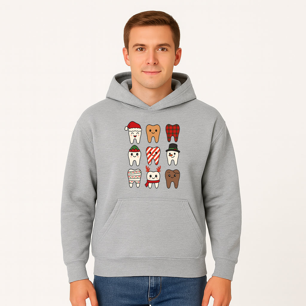 Cute Holiday Tooth Characters Stickers - Festive Dental Decorations for Christmas Cheer, Kid's Parties, and Holiday Crafts - Hoodie 1758250145141.jpg