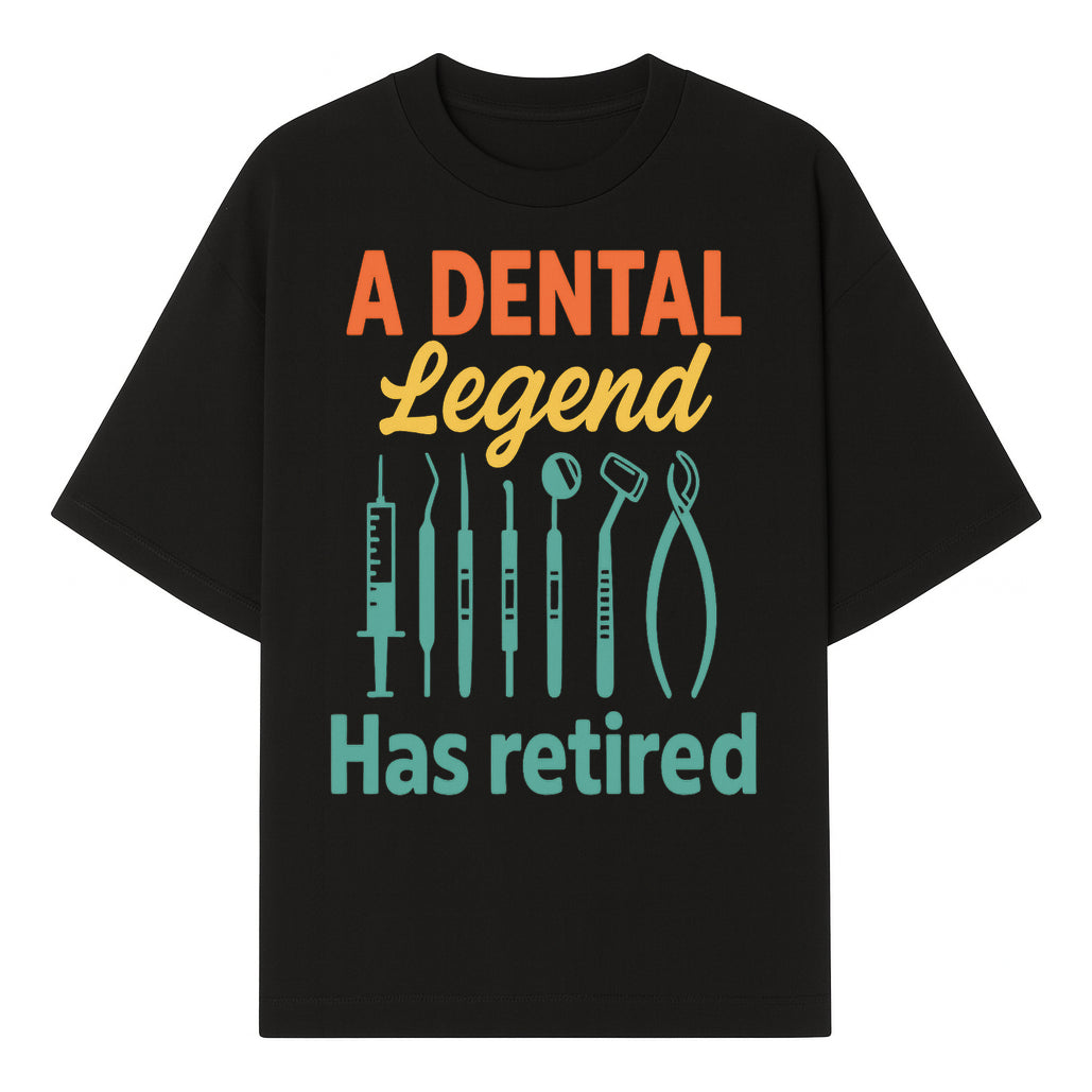 Personalized Retirement Gift for Dentist - A Dental Legend Has Retired Wall Art with Dental Tools Design, Unique Decor - T-shirt 1758250145163.jpg