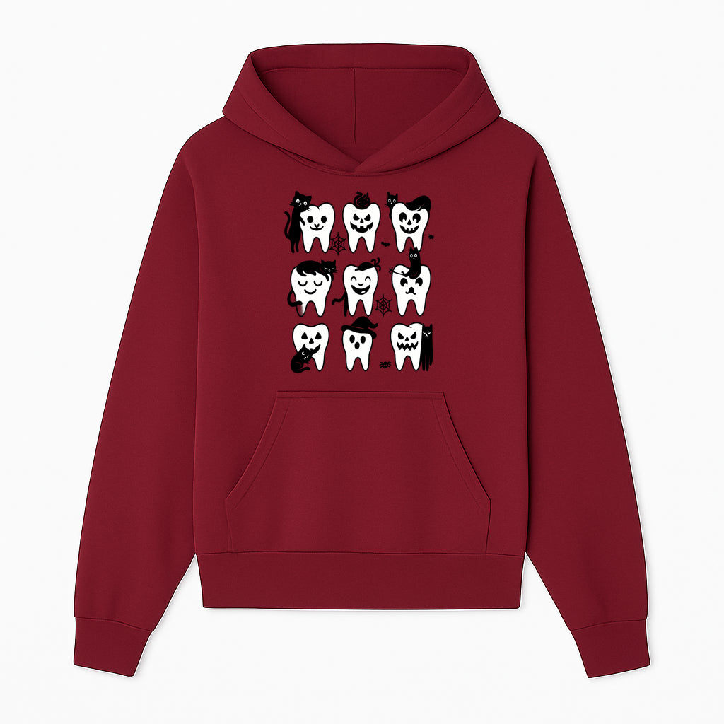 Halloween Tooth Design with Cats - Cute and Spooky Dental Art for Kids, Stickers, Apparel, and Home Decor - Hoodie 1758250145375.jpg