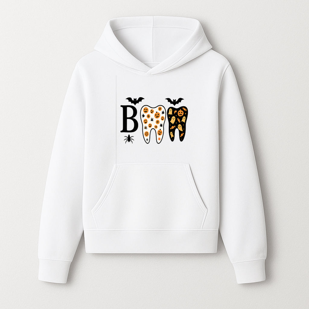 Halloween Tooth Decor: Spooky Pumpkin & Ghost Patterns, Fun Dental Theme, Perfect for Trick-or-Treat Celebrations and Parties - Hoodie 1758250145431.jpg