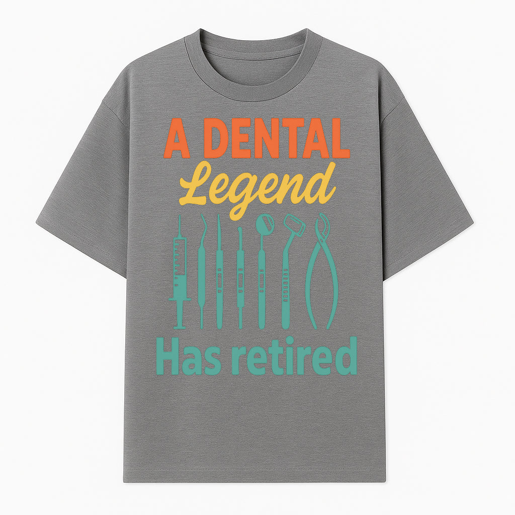 Personalized Retirement Gift for Dentist - A Dental Legend Has Retired Wall Art with Dental Tools Design, Unique Decor - T-shirt 1758250145597.jpg