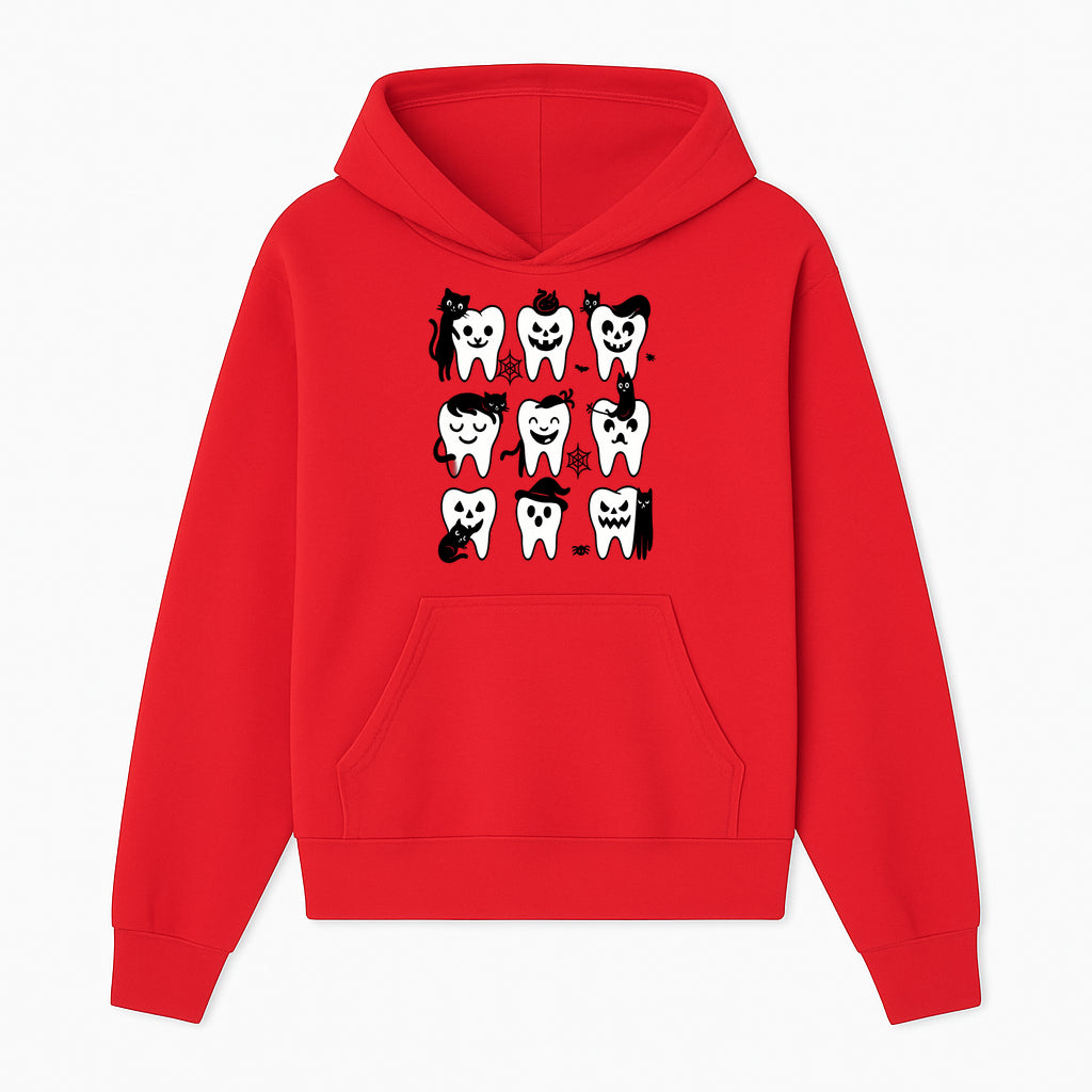 Halloween Tooth Design with Cats - Cute and Spooky Dental Art for Kids, Stickers, Apparel, and Home Decor - Hoodie 1758250145687.jpg