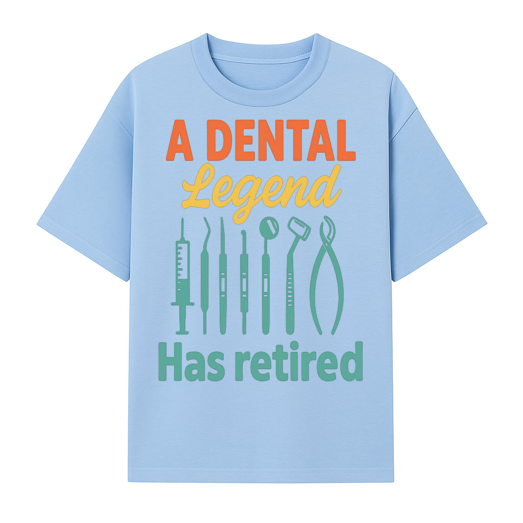 Personalized Retirement Gift for Dentist - A Dental Legend Has Retired Wall Art with Dental Tools Design, Unique Decor - T-shirt 1758250145748.jpg