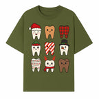 Cute Holiday Tooth Characters Stickers - Festive Dental Decorations for Christmas Cheer, Kid's Parties, and Holiday Crafts - T-shirt 1758250145848.jpg