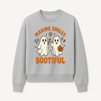 Cute Ghosts Halloween T-Shirt - Making Smiles Bootiful with Pumpkin & Flowers, Fun Fall Apparel for Kids & Adults - Sweatshirt 1758250145928.jpg
