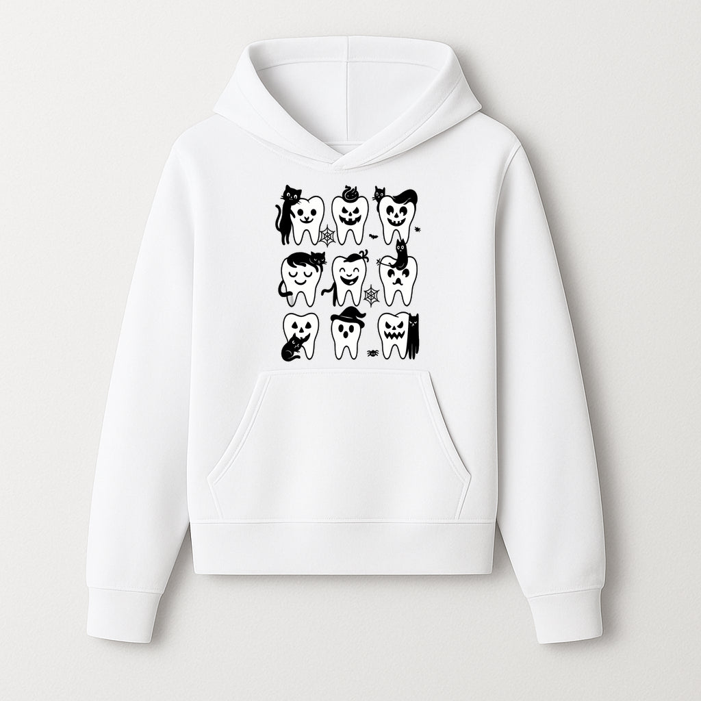 Halloween Tooth Design with Cats - Cute and Spooky Dental Art for Kids, Stickers, Apparel, and Home Decor - Hoodie 1758250145994.jpg