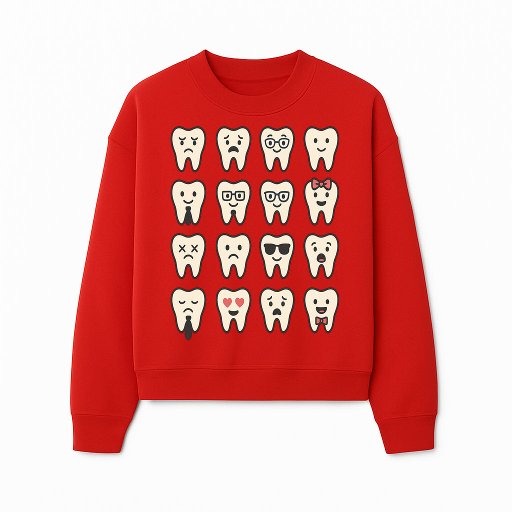 Cute Tooth Emoji Set - 16 Unique Tooth Faces for Dental Decor, Stickers, or Gifts - Happy, Sad, Cool, Funny Expressions - Sweatshirt 1758250146077.jpg